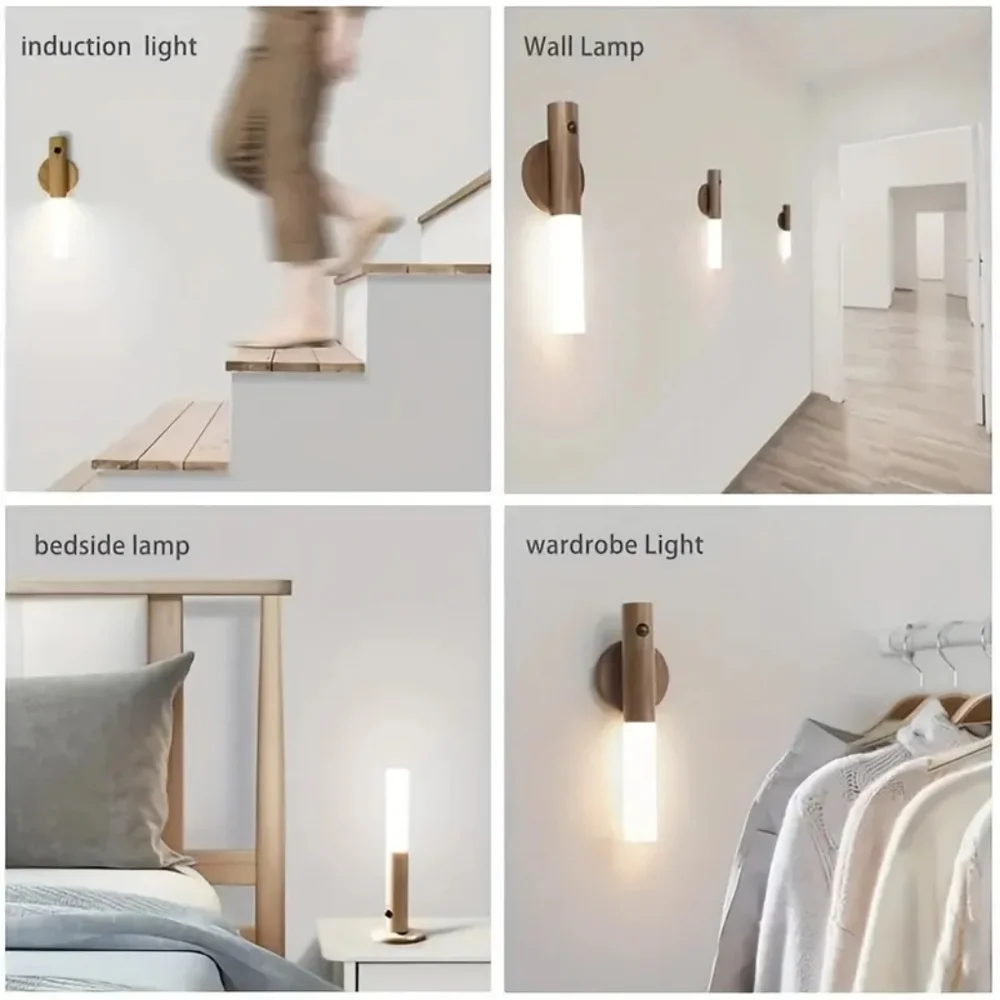 Motion sensor rechargeable magnetic night light